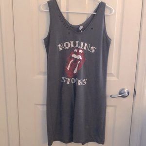 Misslook gray Rolling Stones distressed dress M